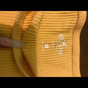 Yellow Ribbed Holister Longsleeve Top